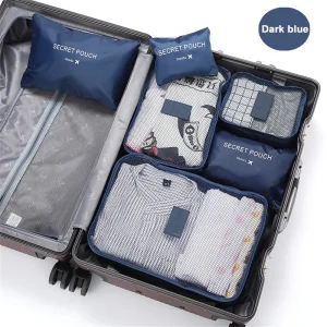 6 Set Packing Cubes Travel Clothes Storage Bags Set